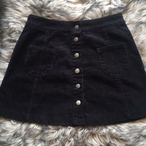 Button up mini skirt